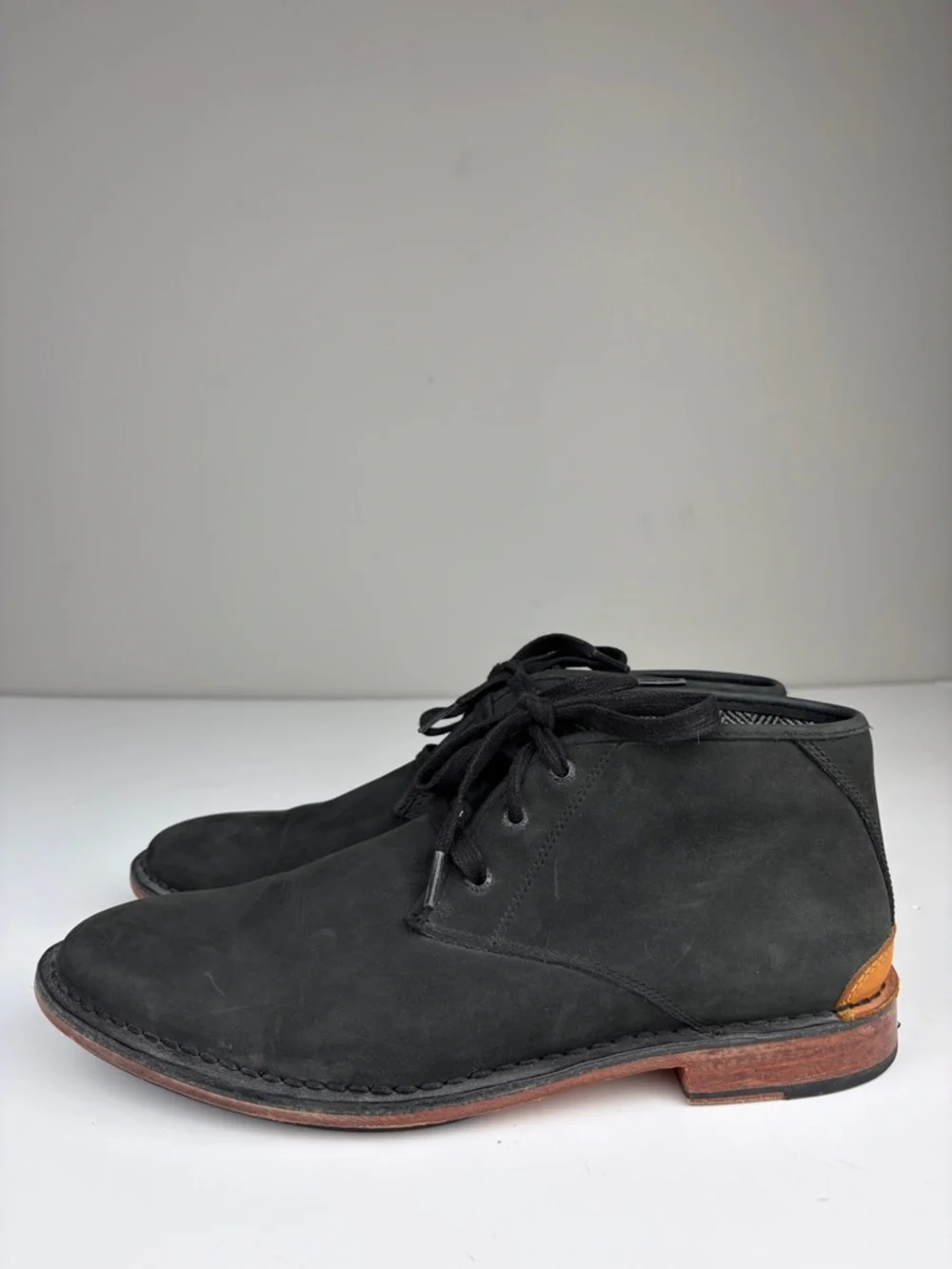 Sebago Halyard Chukka Boots Black Nubuck Leather Men’s Size 9‎